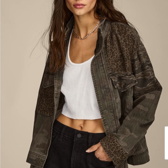 Lucky Brand Jackets & Blazers - Lucky Brand Women's Gray Camo and Leopard Jacket
